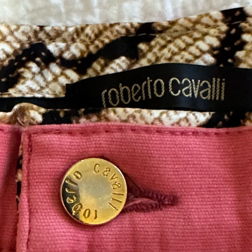 ROBERTO CAVALLI LOOSE FIT RED / PINK DENIM TROUSER PANTS JEANS SZ L - Picture 4 of 8